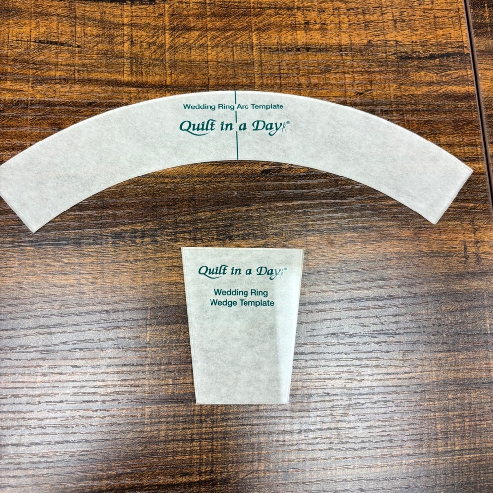 New Quilt in a Day Wedding Ring Arc & Wedge Template Set Clear Acrylic‎ Quilting